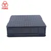 Caja de Plástico Plegable Antiestática, Estilo Industrial Negro, con Separadores, Moldeada por Inyección, Dimensiones 600*500*160, Caja de Logística con Tapa
