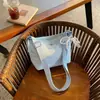 Bolso bandolera de estilo francés, color azul sal marina, mate y de baja saturación, para estudiantes mujeres, bolso cuadrado pequeño de chica dulce, ligero y versátil para ir al trabajo, bolso de hombro