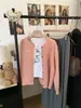 Suéter de punto coreano estilo caramelo para otoño e invierno, cuello redondo, prenda exterior corta, capa interior y top para mujer