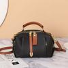 Nova Bolsa Feminina Estilo Coreano, Versátil Couro de Vaca de Primeira Camada, Cor Contrastante, Linda Bolsa Tira Colo Feminina, Bolsa Travesseiro de Ombro, Couro Macio, Bolsa de Motociclista de Couro Genuíno