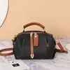 Bolsa Feminina Novo Estilo, Versão Coreana, Versátil, Couro Bovino de Primeira Camada, Color-Blocking, Bolsa de Mão Feminina Estilosa, Bolsa Almofada de Ombro, Bolsa de Motociclista em Couro Macio, Couro Genuíno