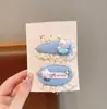 Pinzas para el pelo de encaje estilo coreano para niñas, primavera y verano, accesorios para el pelo de dibujos animados, pasadores de encaje de colores caramelo
