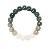 Pulseira de Sementes de Bodhi Jade Branco Gradiente Cinza para Mulheres, Contas Macias e Suaves de Raiz de Bodhi para Homens Segurarem na Mão