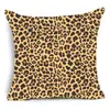 Funda de Almohada con Estampado de Animales Nuevo Estampado de Leopardo Transfronteriza Felpa Corta para Sofá del Hogar Cojín de Soporte Lumbar Funda al por Mayor Plegable