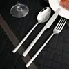 Conjunto de talheres de cavaleiro em aço inoxidável, 24 peças, faca, garfo, colher, conjunto para bife, conjunto de talheres ocidentais de hotel de luxo, colheres e garfos