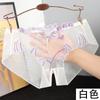 Yan Beiwei uma geração de roupa íntima para cabelo feminina charmosa pura cintura baixa sexy bordada malha transparente calça feminina com costas abertas 838