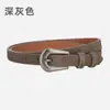 Cinto Vintage Tendência em Couro Genuíno para Mulheres Versátil Moda Fivela de Pino Cinto Decorativo para Cintura Cinto Feminino Fábrica Estoque Pronto