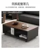 Sofá de Oficina de Lujo Ligero, Moderno Sencillo de Cuero Genuino, Juego de Mesa de Café para Sala de Reuniones de Negocios y Recepción