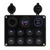 Carregador de Carro Amazon Mais Vendido para Carro RV Modificado DIY Interruptor Olho de Gato com Tela Colorida Carregador de Carro