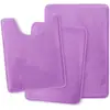 Alfombrilla de baño Amazon transfronteriza, alfombrilla absorbente de color liso simple, alfombra de baño de vellón de coral, tres piezas, resistente a las manchas