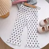 Pantalones Acampanados de Verano con Estampado Floral de Puntos Estilo Coreano para Niñas, Mallas Finas para Bebé, Pantalones para Bebé, Pantalones Anti-mosquitos para Niños y Mujeres