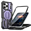 Funda a prueba de tres (agua, polvo y golpes) para Apple 18 Pro Max con Marco Frontal, Protección en las Cuatro Esquinas contra Caídas, Succión Magnética y Soporte para iPhone 18