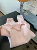 Tejido de Punto Rosa Engrosado para Mujer en Otoño e Invierno, Gama Alta, Se Puede Usar Afuera y Adentro, Top de Estilo Holgado y Perezoso para Personas Bajitas