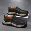 Sapatos Masculinos Plus Size Transfronteiriços Outono Novo Estilo Sapatos Masculinos de Couro Solado Macio Mocassins Slip-on Artesanais Solado Macio Sapatos Masculinos Casuais