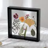Venda Direta da Fábrica Moldura de Vidro Transparente Dupla Face com Escultura de Folha Suporte de Exibição Atacado Moldura para Espécime de Planta Moldura de Foto D 67810 polegadas
