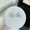Pendientes de Acero de Titanio 316L, Tachuelas Lindas de Hueso de Oreja de Conejo, Pendientes con Diseño de Lazo, Joyería para Piercing de Oreja con Rosca Externa para Mujeres