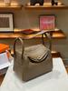 Bolsa Lindy de Couro Tc de Primeira Camada, Bolsa Médica com Fio Safi, Bolsa Tote Ombro Almofada, Bolsa de Axila, Bolsa Transversal Estilo Luxo Leve