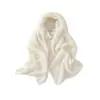 Cachemir 2026 Outono/Inverno Novo Feminino de Alta Qualidade Cor Sólida Trançado Protetor de Pescoço Quente Moda Malha Pesada Cachecol Longo