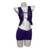 Lingerie Sexy Desejo Puro Roxo Tela Seios Expostos Transparente Tentação Uniforme de Irmã Mais Velha Madura Não Precisa Tirar Conjunto 2961