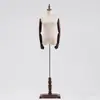 Maniquí de Medio Cuerpo para Pruebas Femeninas, Maniquí de Cuerpo Entero de Madera, Soporte de Exhibición de Ropa para Cuerpo Humano