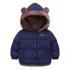 Chaqueta de Algodón Acolchada de Invierno para Exportación, Engrosada con Doble Algodón, Estilo Corto para Niñas y Niños Bebés, Niños Pequeños y Niños Pequeños, con Capucha y Forro de Algodón