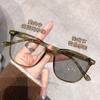 Gafas de miopía retro de gran tamaño para adelgazar, con cambio de color, para mujer, con montura plana antiluz azul para hombre.