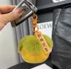 Chaveiro Pingente de Caqui de Pelúcia Imitação de Pelo de Coelho Rex, Amuleto da Sorte para Mochilas, Artesanato Feito à Mão para Presente