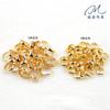Anillos de Oro de 14K con Orificio Pasante, Accesorios de Joyería DIY Hechos a Mano con Conservación de Color, Clips para Cuentas, Anillos de Aro Dorado para Cuentas