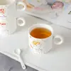 Taza de Cerámica Taza Doble Caja de Regalo Juego de Tazas de Café Souvenir Promoción de Negocios Regalo para Evento de Inauguración Taza de Agua