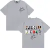 Camiseta de Algodão Tamanho Europeu Transfronteiriça Camiseta com Padrão da Capa do Novo Álbum de Justin Bieber Unissex Roupa de Algodão de Verão Moda Hip-Hop