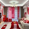 Habitación de Boda Diseño de Casa Nueva Sentido de Alto Nivel traje Personaje Feliz Banner de Tela Colgante Decoración de Boda Sala de Estar Colgante Flor para el Hogar