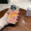 Soporte de lente adecuado para iPhone 15 Pro Max Funda de teléfono Apple 16 Pro Dibujos animados Conejo arcoíris 13 Mujeres 14x