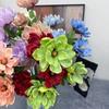 Magnolia Retro Simulada de 3 Cabezas Decoración para Hogar Estilo Chino Salón de Bodas Accesorios de Fotografía Estilo Chino Exportación Venta al por Mayor Flores Falsas