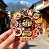 Imanes de Nevera de Comida de Yunnan Dali Lijiang Souvenirs Turísticos Culturales y Creativos Resina 3D Relieve Pegatinas Magnéticas Venta al por Mayor
