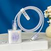 Adecuado para Cubierta Protectora de Cargador Apple, Cubierta Protectora de Cable de Datos para Teléfono Móvil Apple, Dispositivo Cable Bite, Lazo Rosa