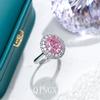 Moda Transfronteriza Anillo Ajustable Europeo y Americano de Zirconia y Piedras Preciosas de Colores con un Toque de Lujo, Elegancia y Alta Gama Presentando Zafiros Rojos y Azules y Diamantes Rosas