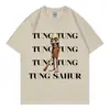 Camiseta Tung Tung Tung Sahur Meme Cerebro Podrido Italiano Divertido Europeo y Americano