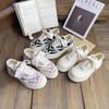 Baikuang 2023 Primavera e Verão Explosões Pequena Fragrância Fada Sapatos Nicho Design Retro Biqueira Redonda Sapatos de Lona Sapatos Brancos