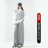 Pantalones de Chándal Ankesela Plátano Rojo para Mujer Otoño e Invierno Forrados de Polar Nuevos de Tiro Alto Pierna Ancha Rectos Casuales Versión Estrecha Pantalones Hoz
