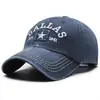 Gorra de Béisbol Retro Lavada con Tela Recubierta, Visera Rígida, Bordado Estéreo, Sombrero para el Sol Transfronterizo para Hombres