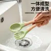 Tenedor y Cuchara de Madera con Mango de Silicona para Bebés para Aprender a Comer Solos, Cuchara de Alimentación para Bebés de Grado Alimenticio con Punta Suave, Vajilla