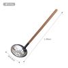 Cocina Hogar Acero Inoxidable 304 Mango de Madera Maciza Olla Caliente Cuchara para Sopa Tipo Flor con Fugas Agujero de Fuga Sopa Gachas Sopa Filtrada