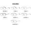 Nuevos Lentes de Moda Metal Doble Barra Lentes Planos Gafas de Marco Cyber Celebrante Gafas de Uso Diario Gafas Unisex