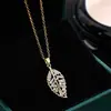 Moda Deseo Transfronterizo Colgante Collar Hoja Cobre Chapado en Oro Alta Calidad Elegante Regalo para Pareja Joyería Directo del Fabricante