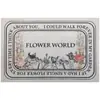 Felpudo de Flores Pintado a Mano Estilo Americano, Alfombra Roja Redonda de Malla, Felpudo de Anillo de Seda, Felpudo Grueso para Exteriores con Flores