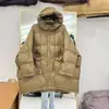 Otoño e Invierno 2025 Estilo Coreano Holgado Talla Grande Plumón de Pato Blanco Corte Holgado Longitud Media Chaqueta de Plumón con Capucha Abrigo Engrosado para Mujer