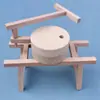 Moinho de Pedra Antigo Artesanato em Madeira Atacado Miniatura Antiga Micro Pequena Ferramenta Agrícola Modelo Roda de Moagem Rural