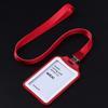 Conjunto de tarjeta de permiso de trabajo a dos colores con cordón, tarjeta de acceso, tarjeta de trabajo no interfiere con la tarjeta de trabajo, conjunto de identificación de campus para estudiantes