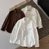 2026 Nueva Camisa de Moda Estilo Coreano con Cuello de Solapa Larga para Mujer, Corte Holgado, Adelgazante, Top Versátil, Chaqueta Estilo Ropa de Trabajo para Mujer