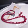 Regalo del Día de la MadreCollar de Cinabrio de Alto Contenido, Cadena de Arena Dorada Morada, Cadena para Clavícula Regalo para Mejor Amiga, Madre, Pareja